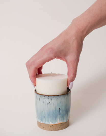 Cyrus - Blue Glazed Ceramic Vessel